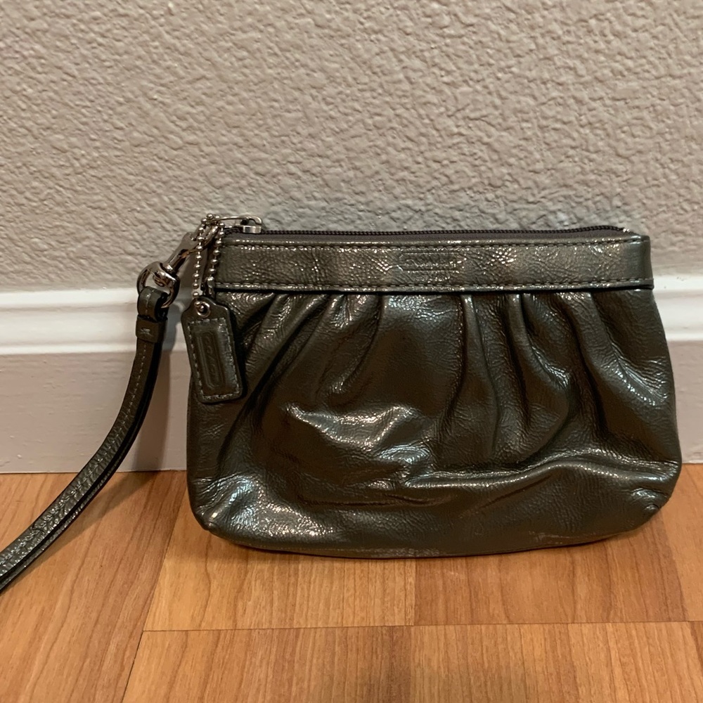 Coach Patent Coach Wristlet